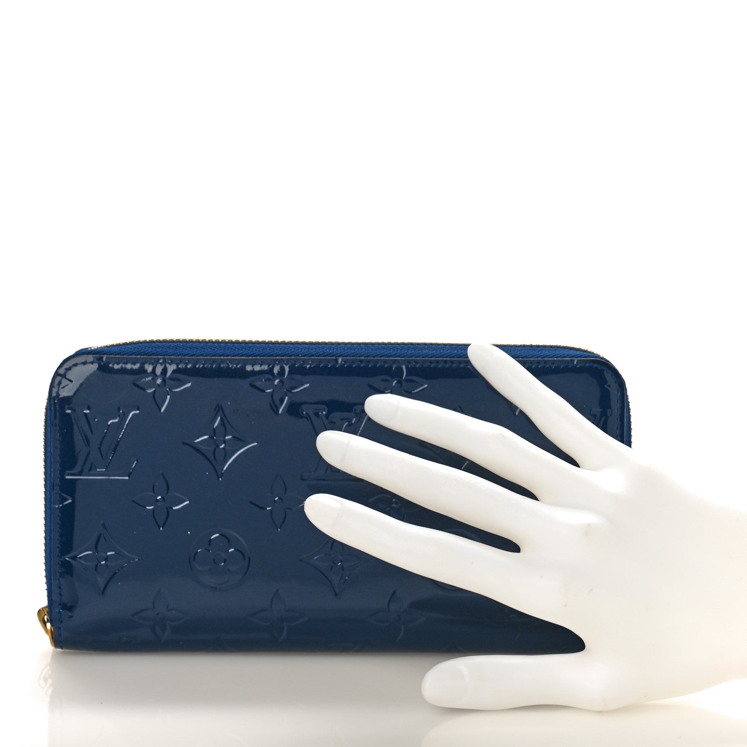 Louis Vuitton Vernis Zippy Wallet Grand Blue 2 of 8