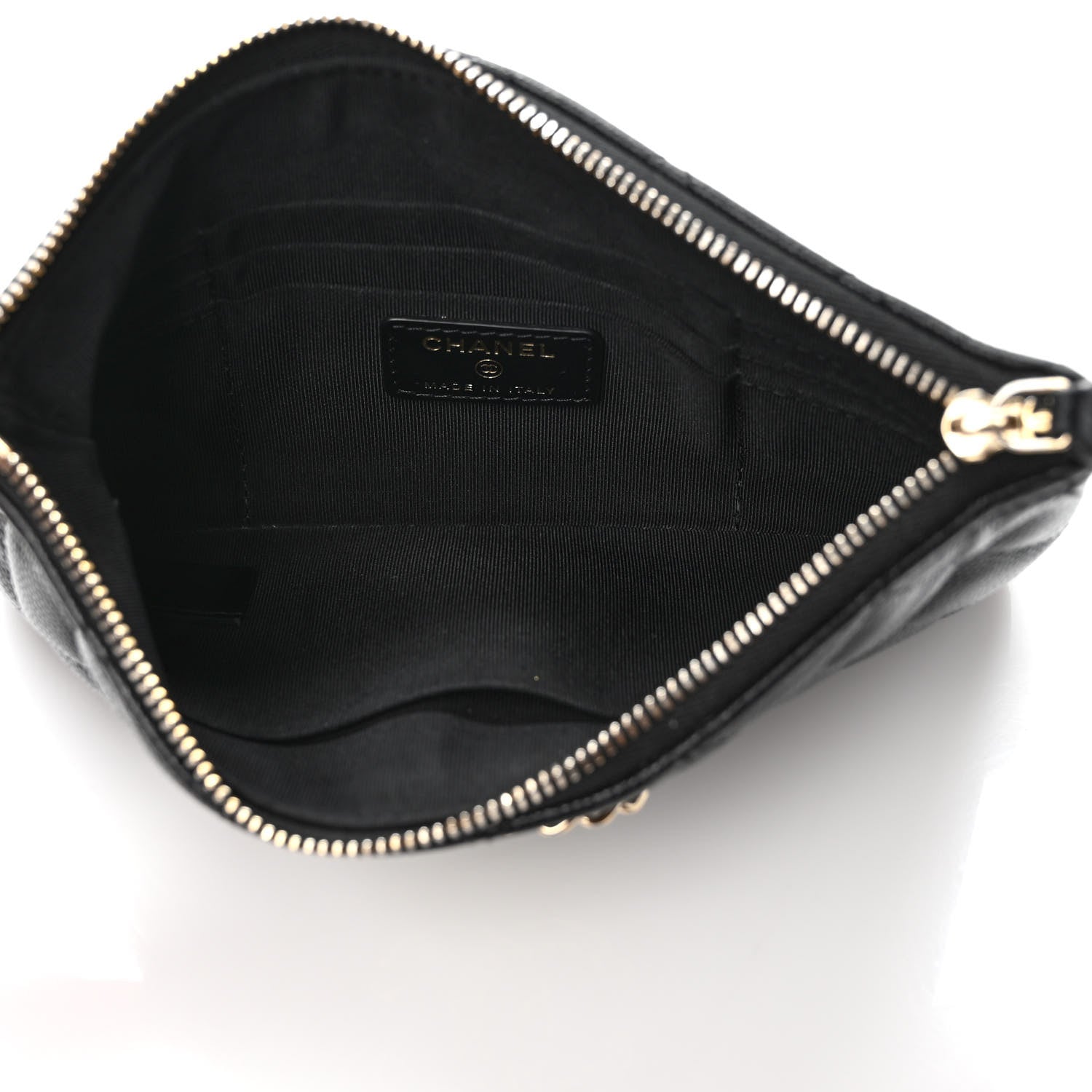 Chanel Caviar Quilted Small French New Wave CC Pouch Black 5 of 7