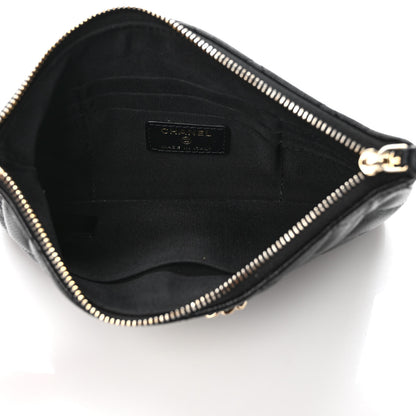 Chanel Caviar Quilted Small French New Wave CC Pouch Black 5 of 7