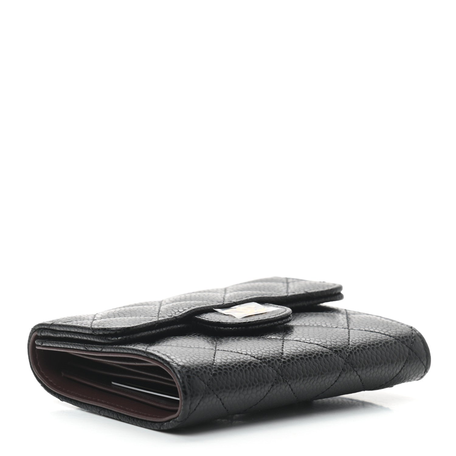 Chanel Caviar Quilted Compact Flap Wallet Black 4 of 8