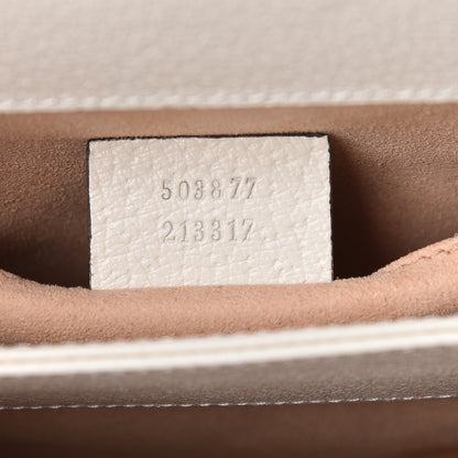 Gucci Suede Calfskin GG Web Small Ophidia Chain Shoulder Bag Burro New Mystic White 9 of 10