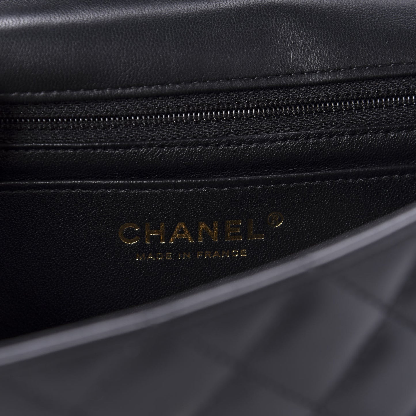 Lambskin Quilted Mini Rectangular Flap Black