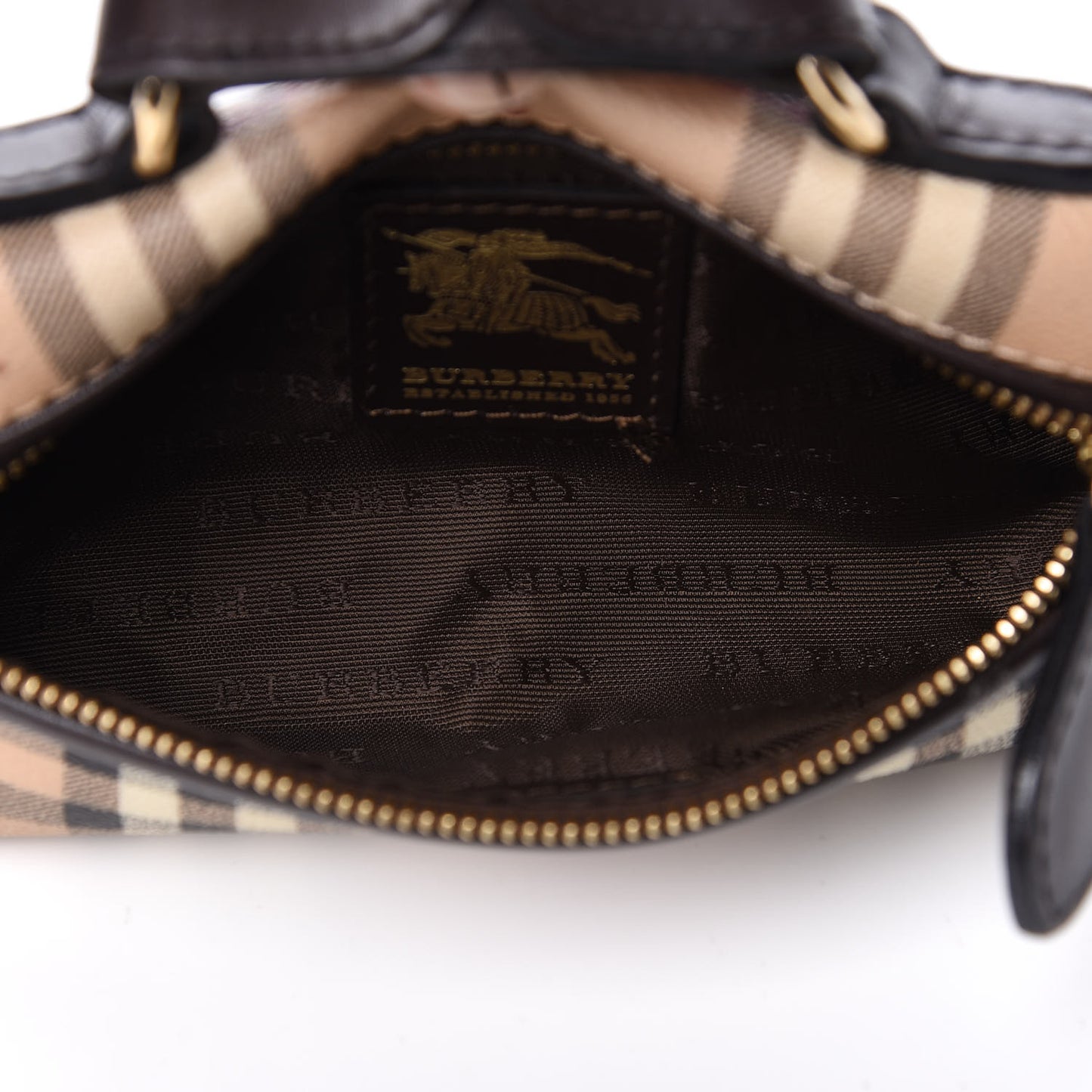Haymarket Check Pouch Chocolate