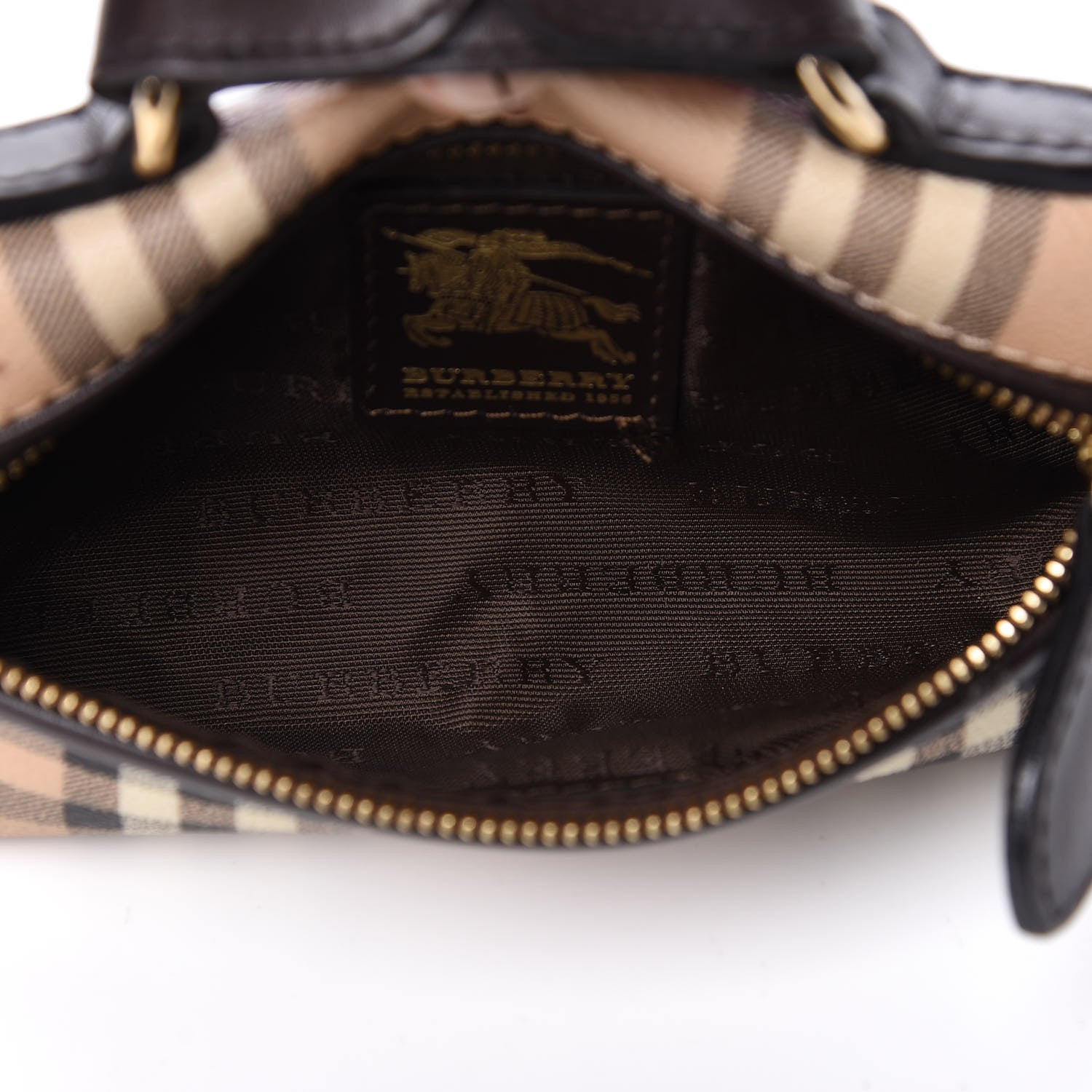 Burberry Haymarket Check Pouch Chocolate 5 of 12
