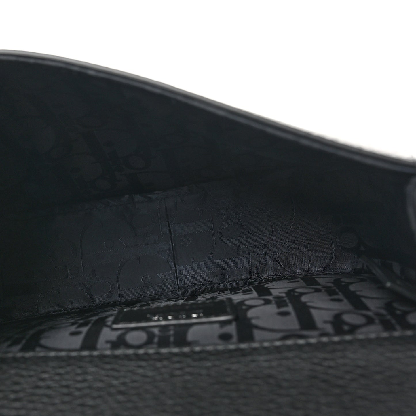 Grained Calfskin Mini Gallop Bag With Strap Black