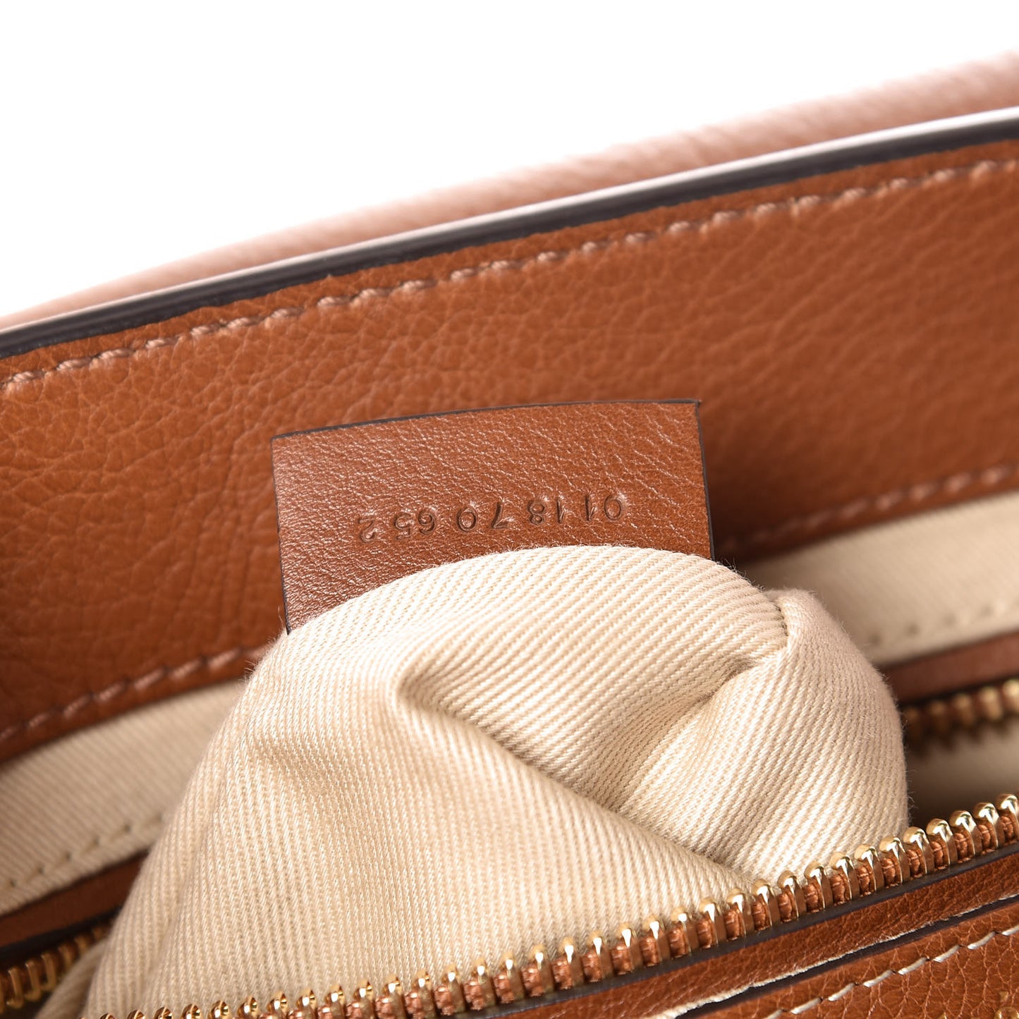 Suede Calfskin Small Faye Backpack Tobacco