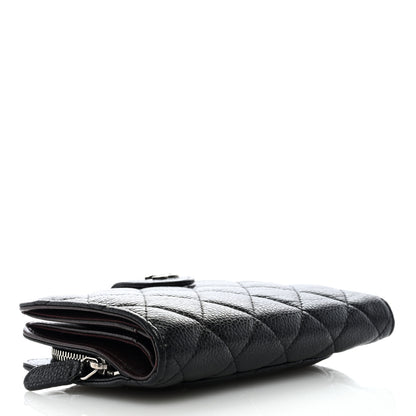 Chanel Caviar Quilted Zipped Pocket Wallet Black 4 of 7