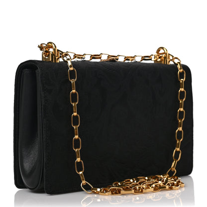 Dolce & Gabbana DDOLCE & GABBANA Brocade Crystal Embellished DG Girls Enchanted Sicily Shoulder Bag Black 2 of 9