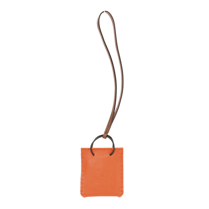 Hermes Milo Lambskin Swift Shopping Bag Charm Feu Gold 1 of 3
