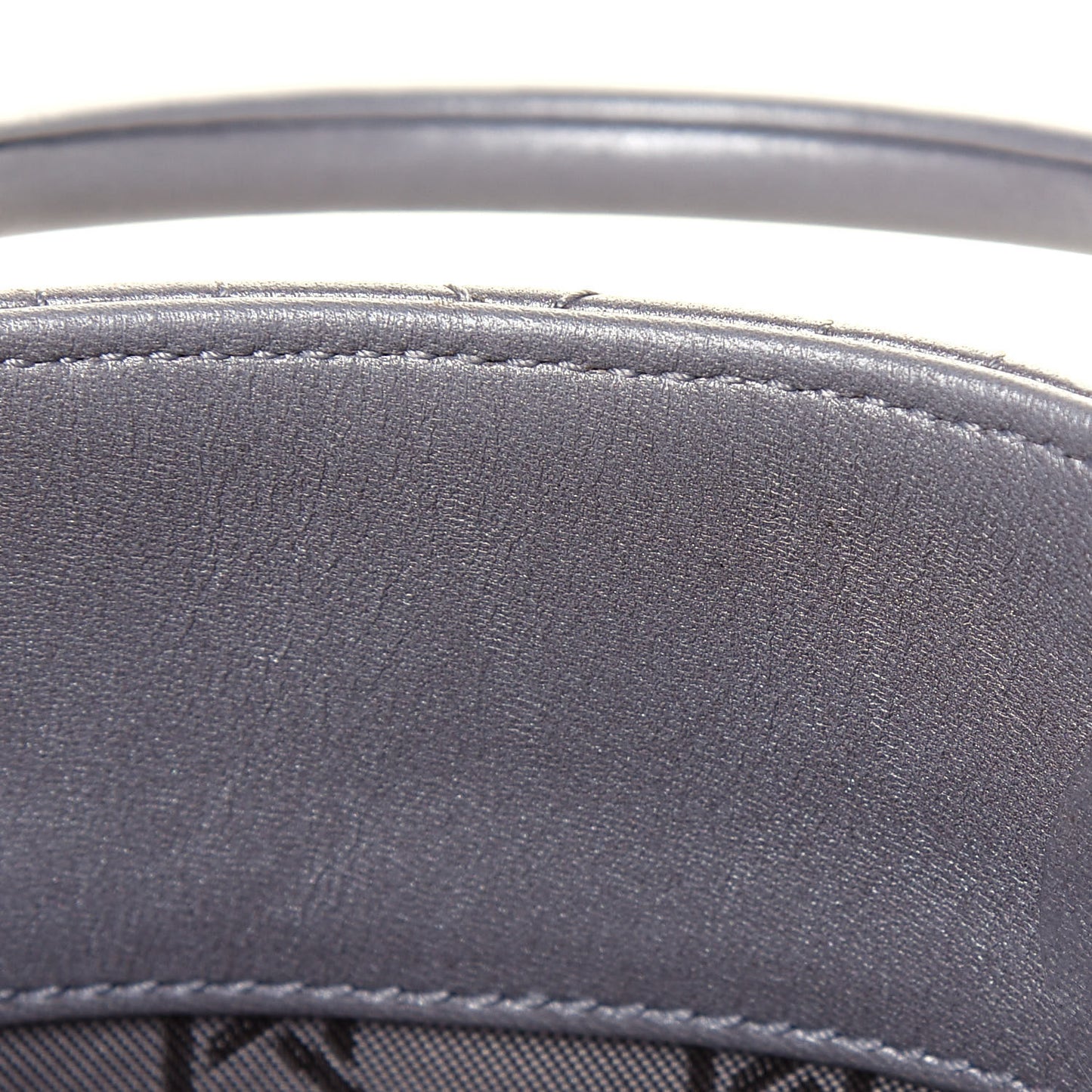 Metallic Lambskin Cannage Mini Lady Dior Grey
