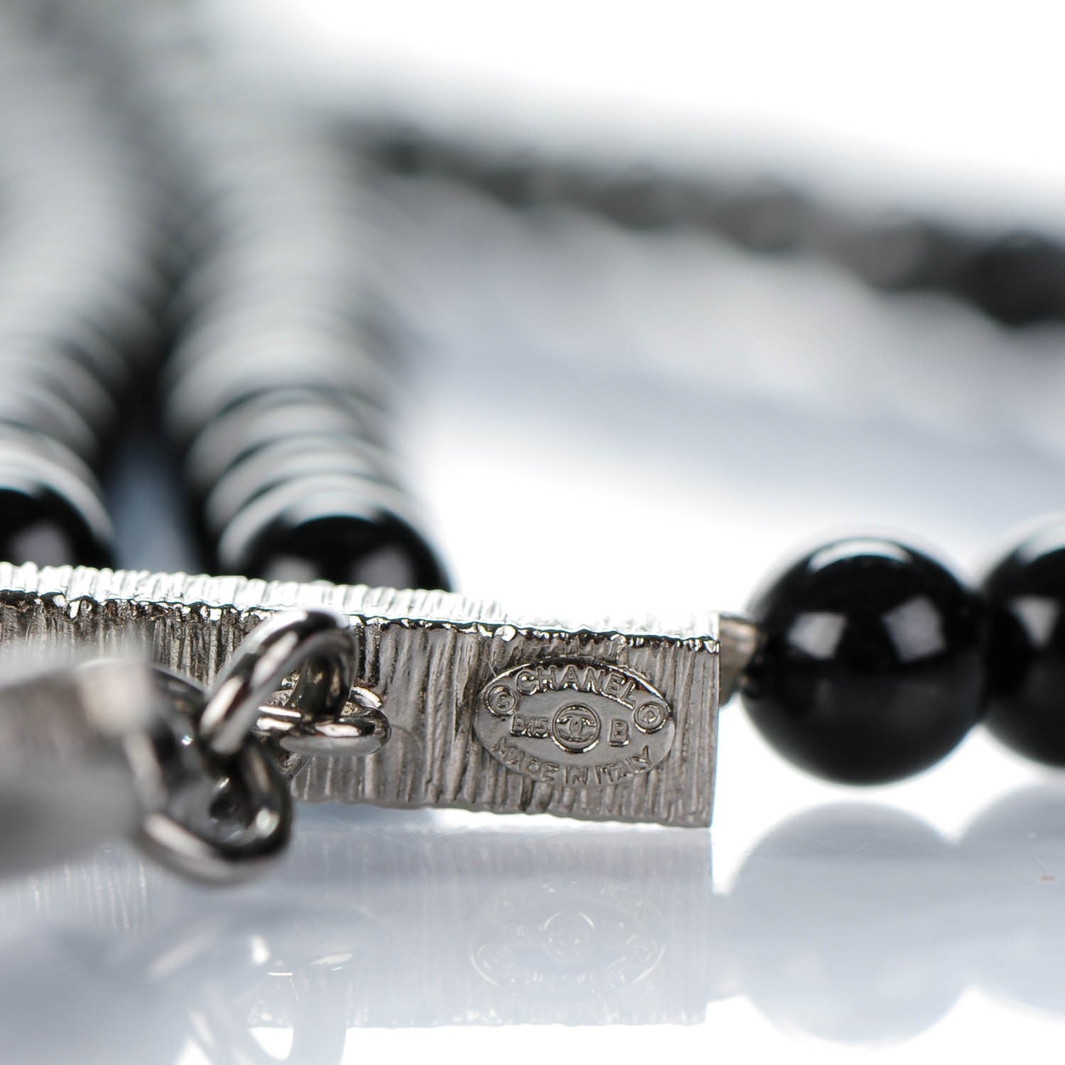 Chanel Graduated Ombre Pearl Multi Strand CC Necklace 3 of 6