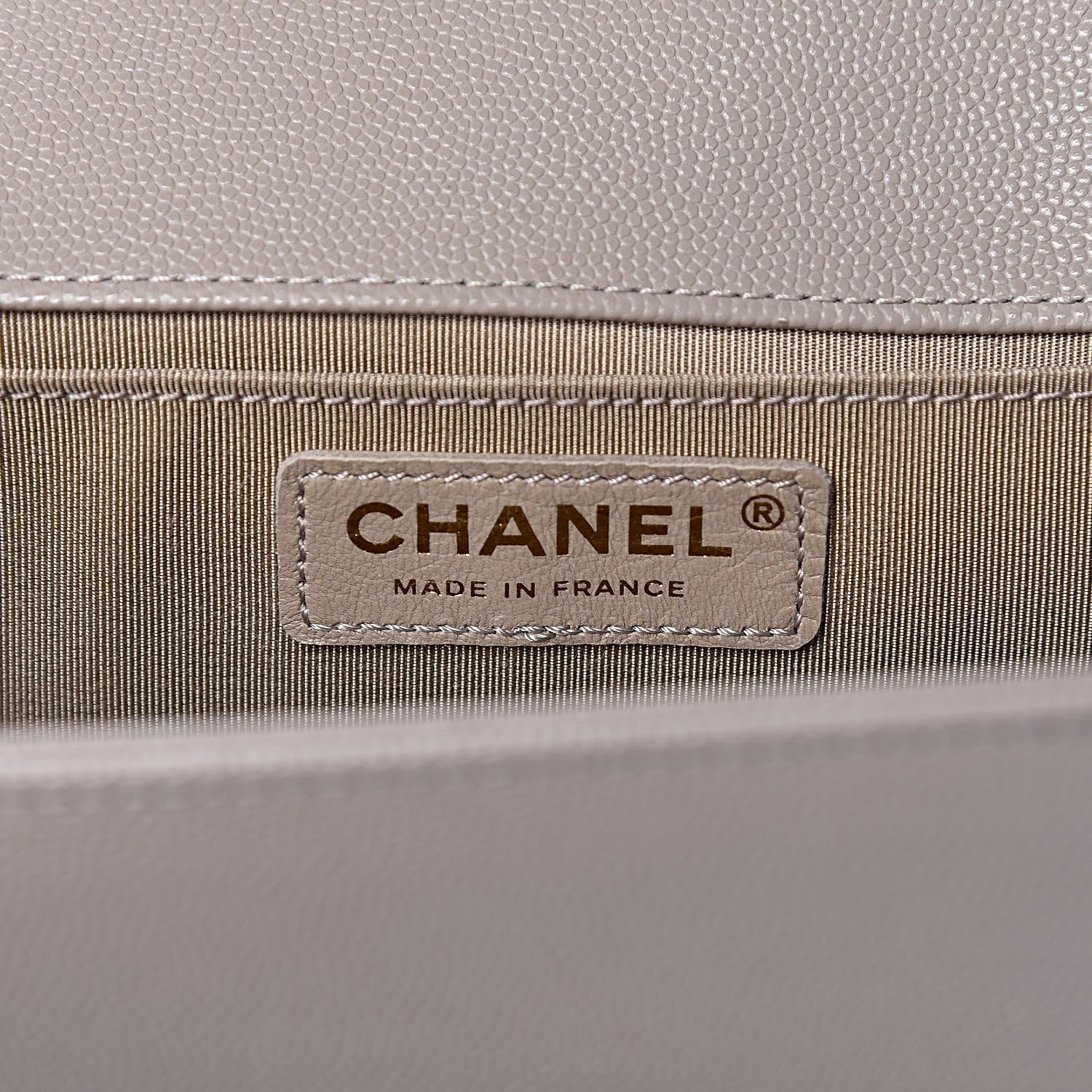 Chanel Caviar Quilted Medium Boy Flap Dark Beige 6 of 13