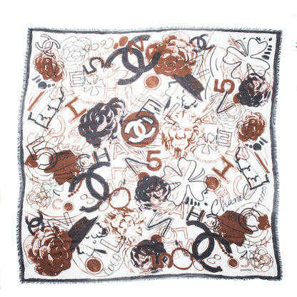 Chanel Modal Cashmere Camellia CC Scarf Multicolor 1 of 2
