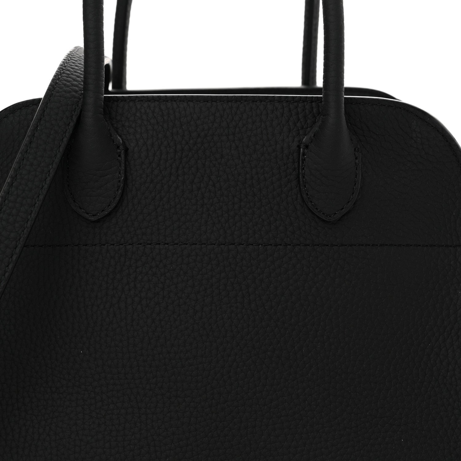 The Row Grained Calfskin Soft Margaux 10 Bag Black 7 of 10