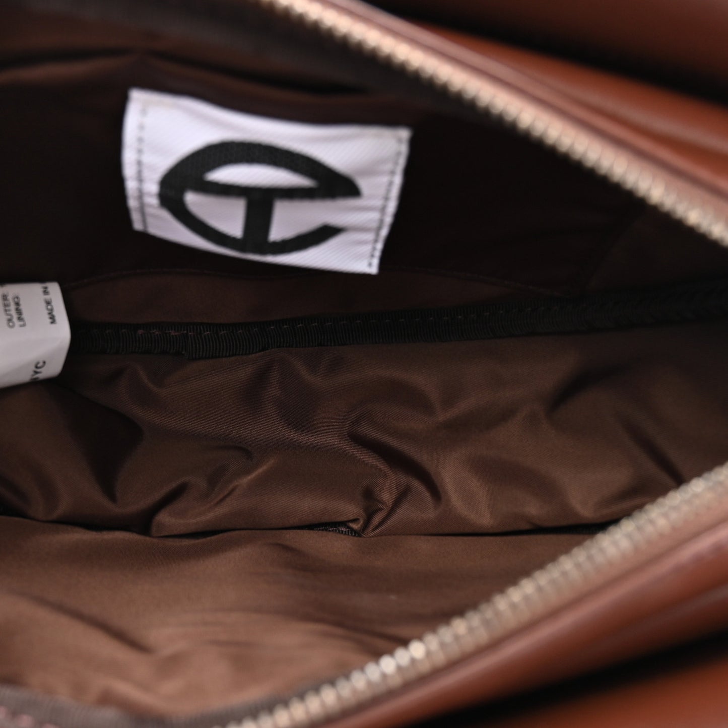 Vegan Leather Round Circle Bag Chocolate