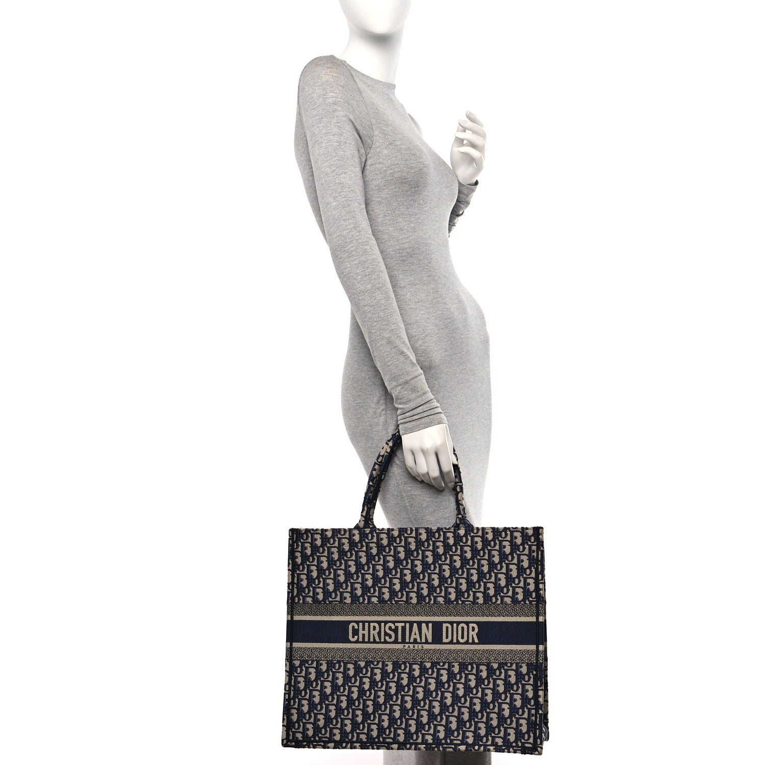 Christian Dior Oblique Large Book Tote Blue Multicolor 2 of 10