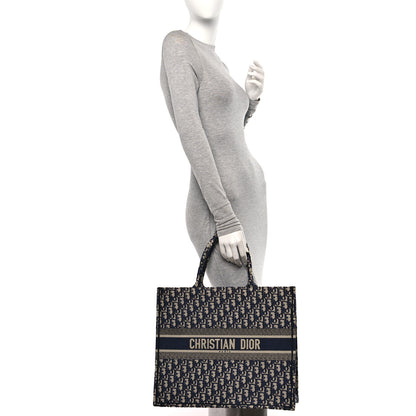 Christian Dior Oblique Large Book Tote Blue Multicolor 2 of 10