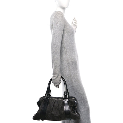 Burberry Prorsum Calfskin Studded Knight Satchel Black 2 of 11