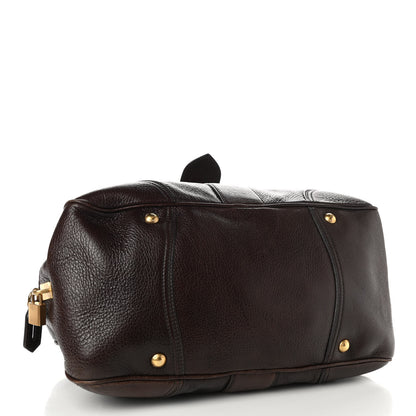 Prada Cervo Large Animalier Satchel Cacao 4 of 10