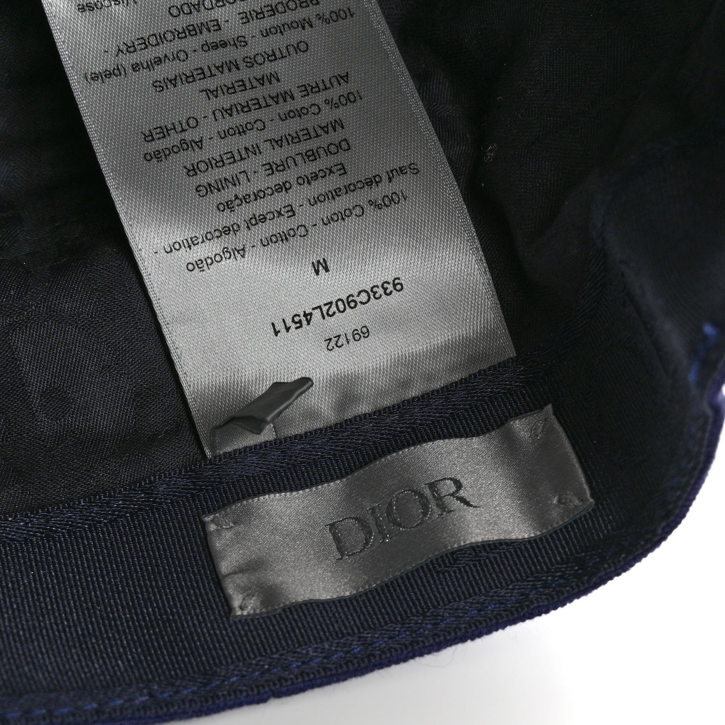 Cotton Embroided Baseball Cap M Blue