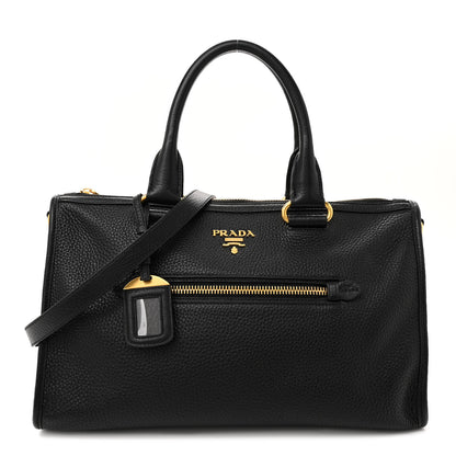Prada Vitello Daino Shopping Satchel Black 1 of 10