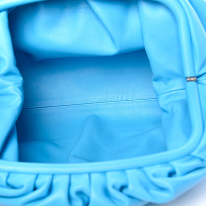 Bottega Veneta Smooth Butter Calf The Pouch Oversized Clutch Sky Blue 5 of 9