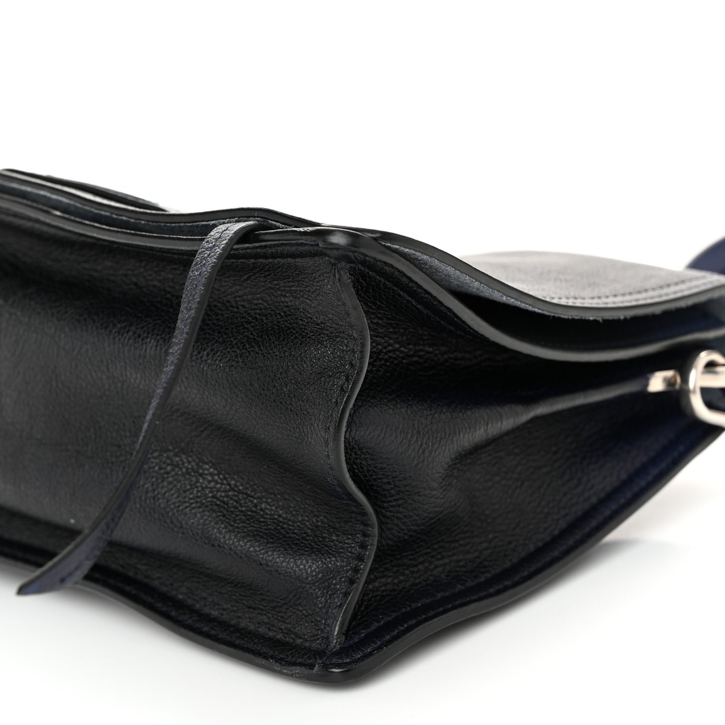 Glace Calf Etiquette Flap Inchiostro Astrale
