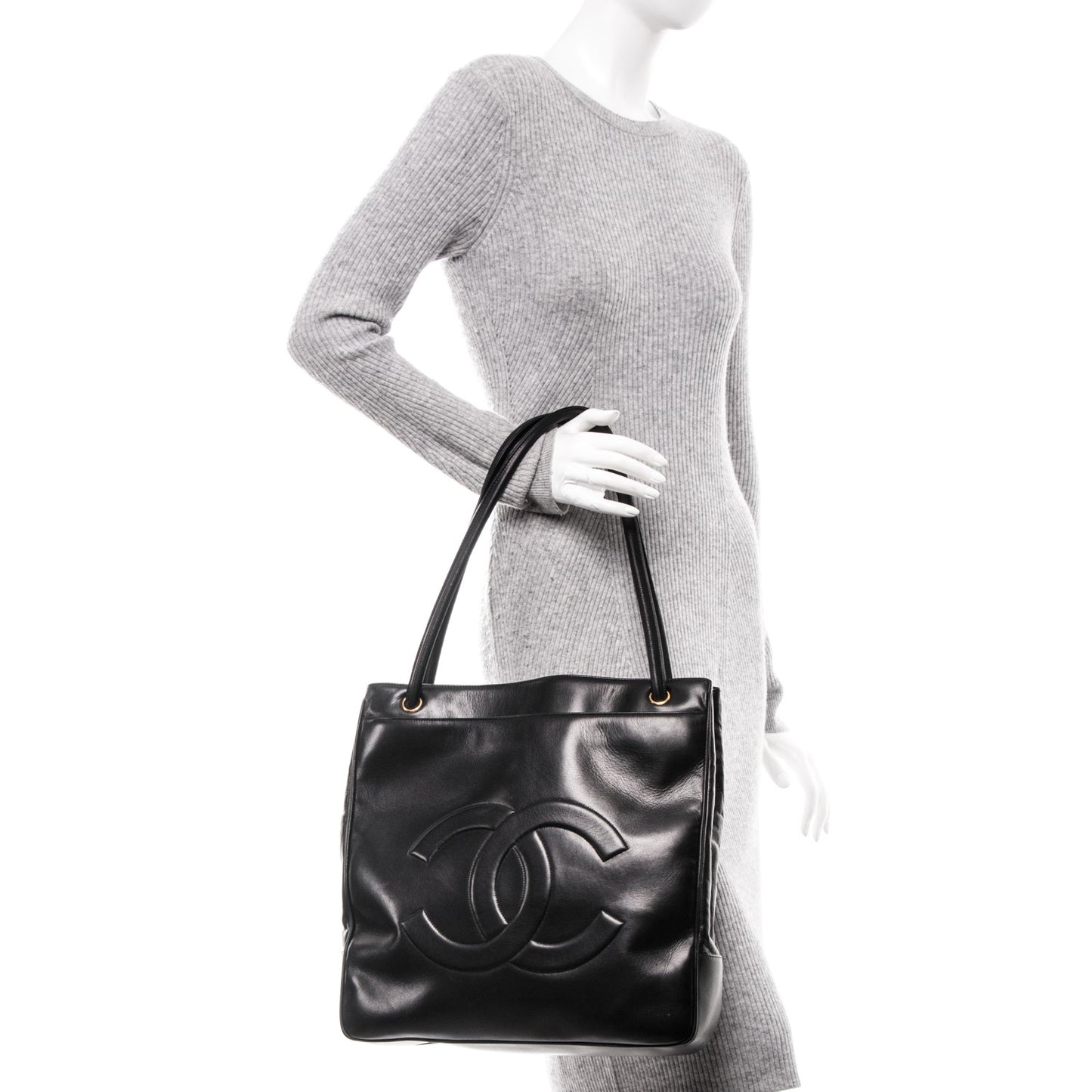 Lambskin CC Tote Black
