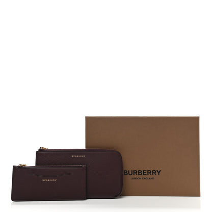 Burberry Grained Calfskin Zip Wallet Burgundy 13 of 13