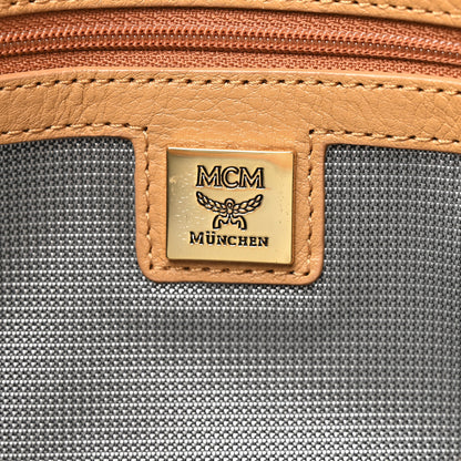 MCM Visetos Studded Wristlet Pouch Cognac 6 of 8