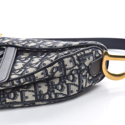 Christian Dior Oblique Saddle Bag Blue 7 of 10