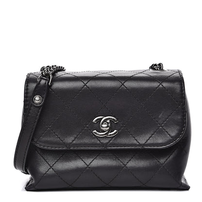 Chanel Calfskin Stitched Small Crossbody Flap Black 1 of 17