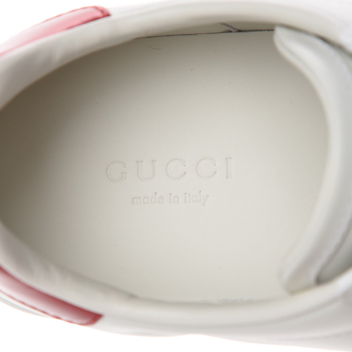 Gucci Miro Soft Calfskin Interlocking G Womens New Ace Sneakers 36.5 White Red Flame Green 7 of 10