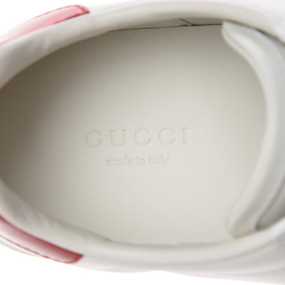 Gucci Miro Soft Calfskin Interlocking G Womens New Ace Sneakers 36.5 White Red Flame Green 7 of 10