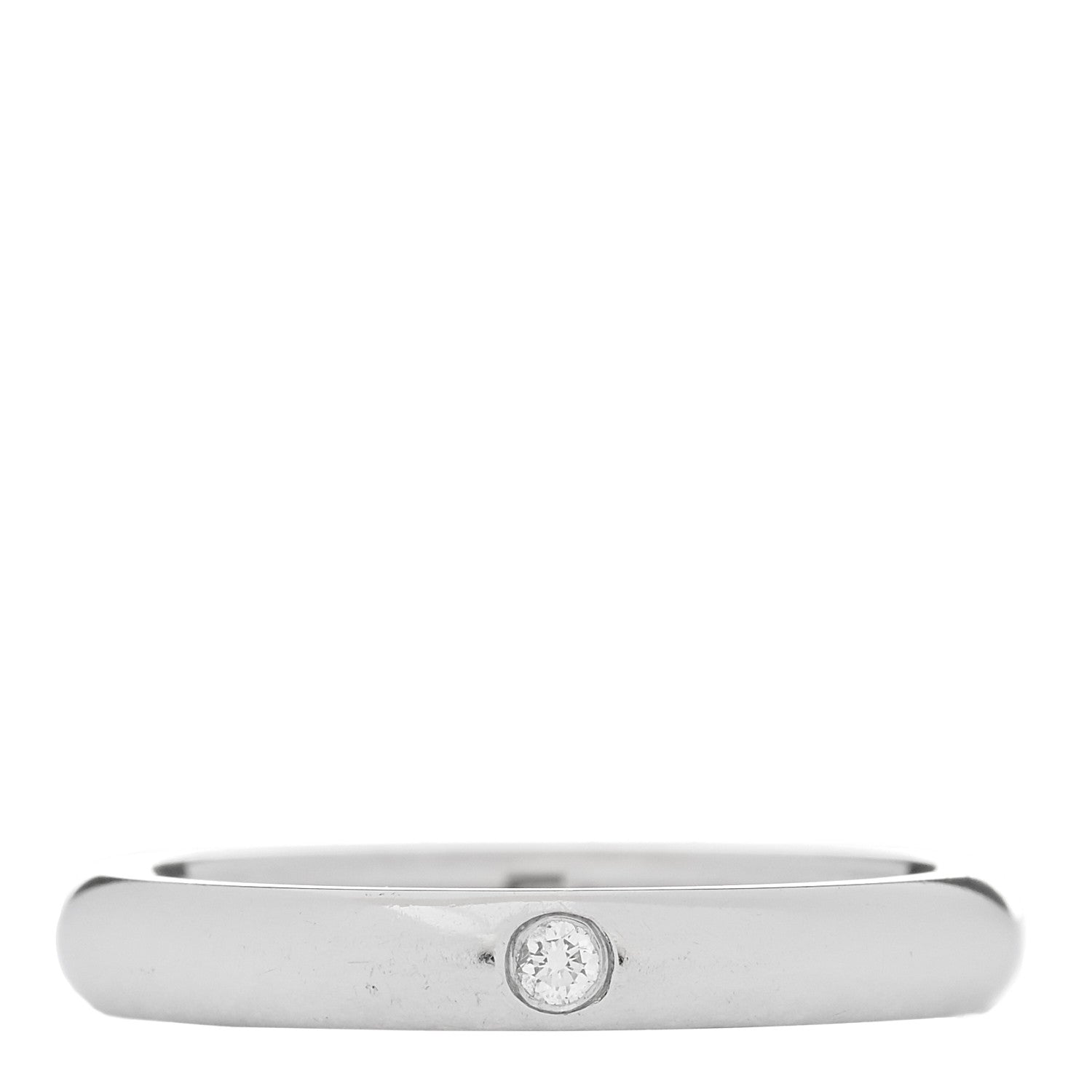 Tiffany Platinum Diamond Elsa Peretti Band Ring 49 5 1 of 5