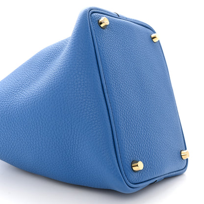Hermes Taurillon Clemence Picotin Lock 18 PM Mykonos 8 of 10