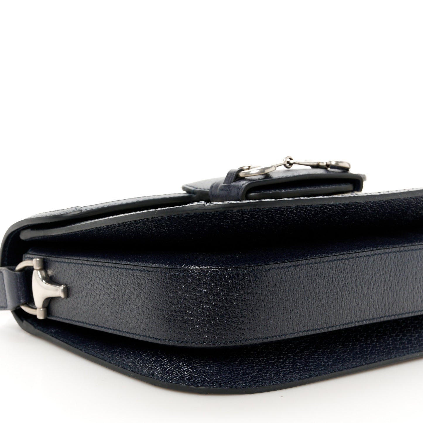 GG Supreme Monogram Azalea Calfskin Horsebit 1955 Shoulder Bag Beige Blue