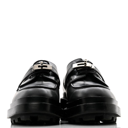 Hermes Glossed Calfskin First Oxford 38.5 Black 2 of 11