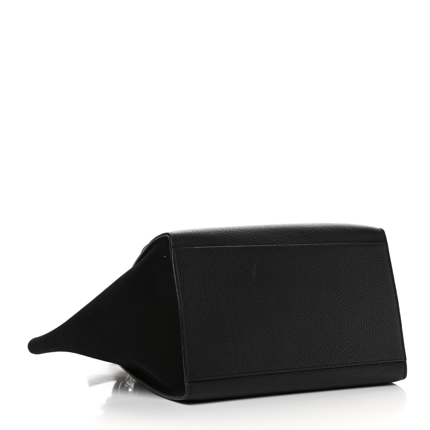 Celine Drummed Calfskin Suede Trapeze Black 3 of 5