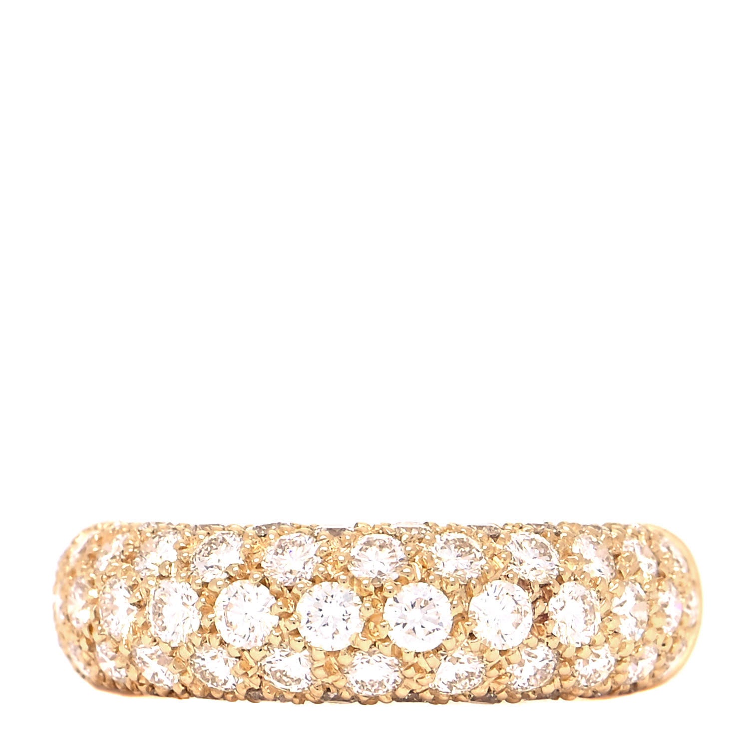 Cartier 18K Yellow Gold Diamond Mimi Ring 48 4.5 1 of 4
