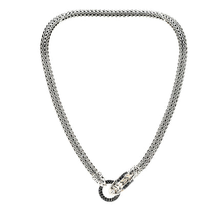 John Hardy Sterling Silver Black Sapphire Legends Naga Necklace 3 of 5