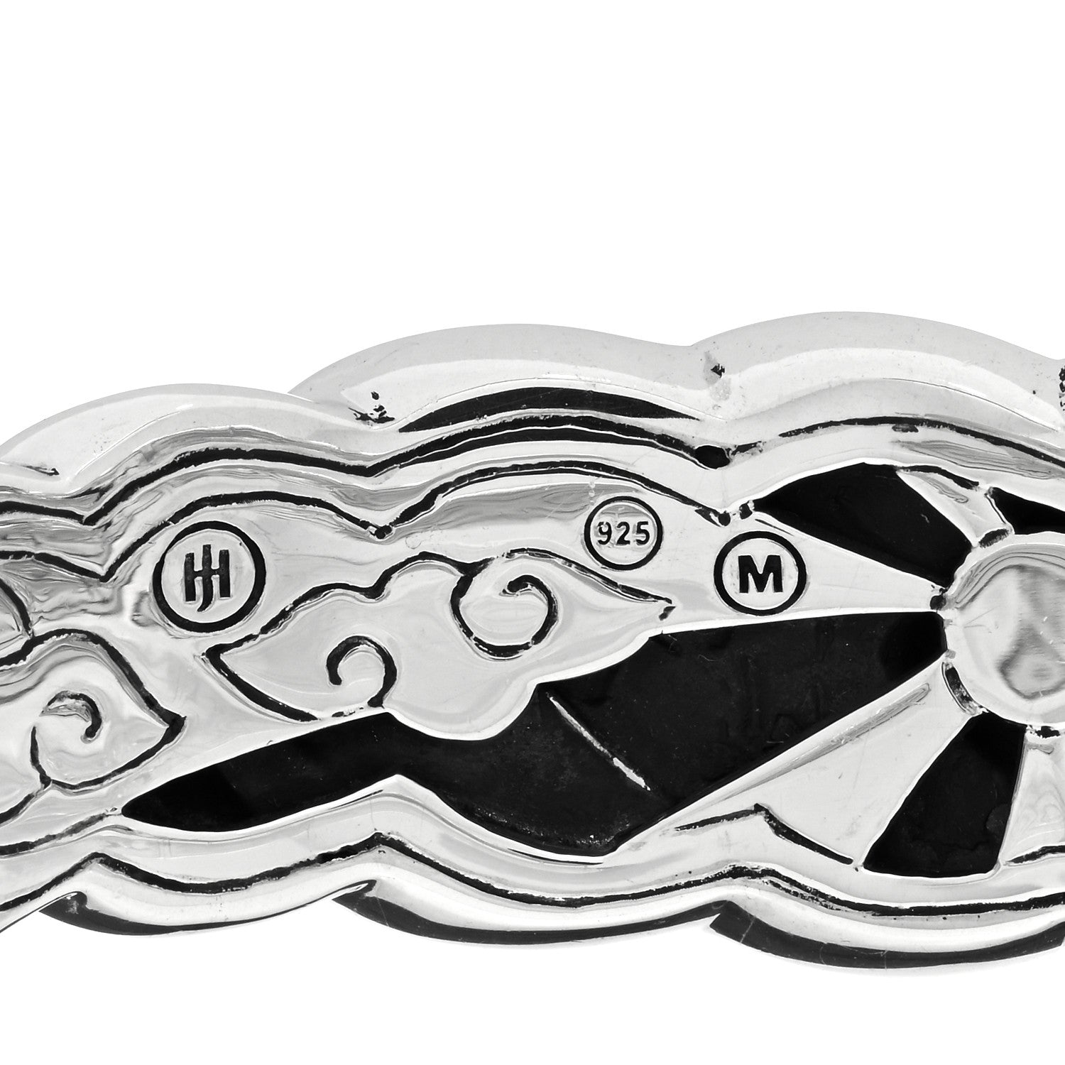 John Hardy Sterling Silver Grey Mother of Pearl Legends Naga Dragon Scale Flex Cuff Bracelet 3 of 3