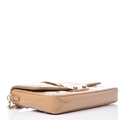 Christian Dior Patent Cannage New Lock Pouch Beige 4 of 11