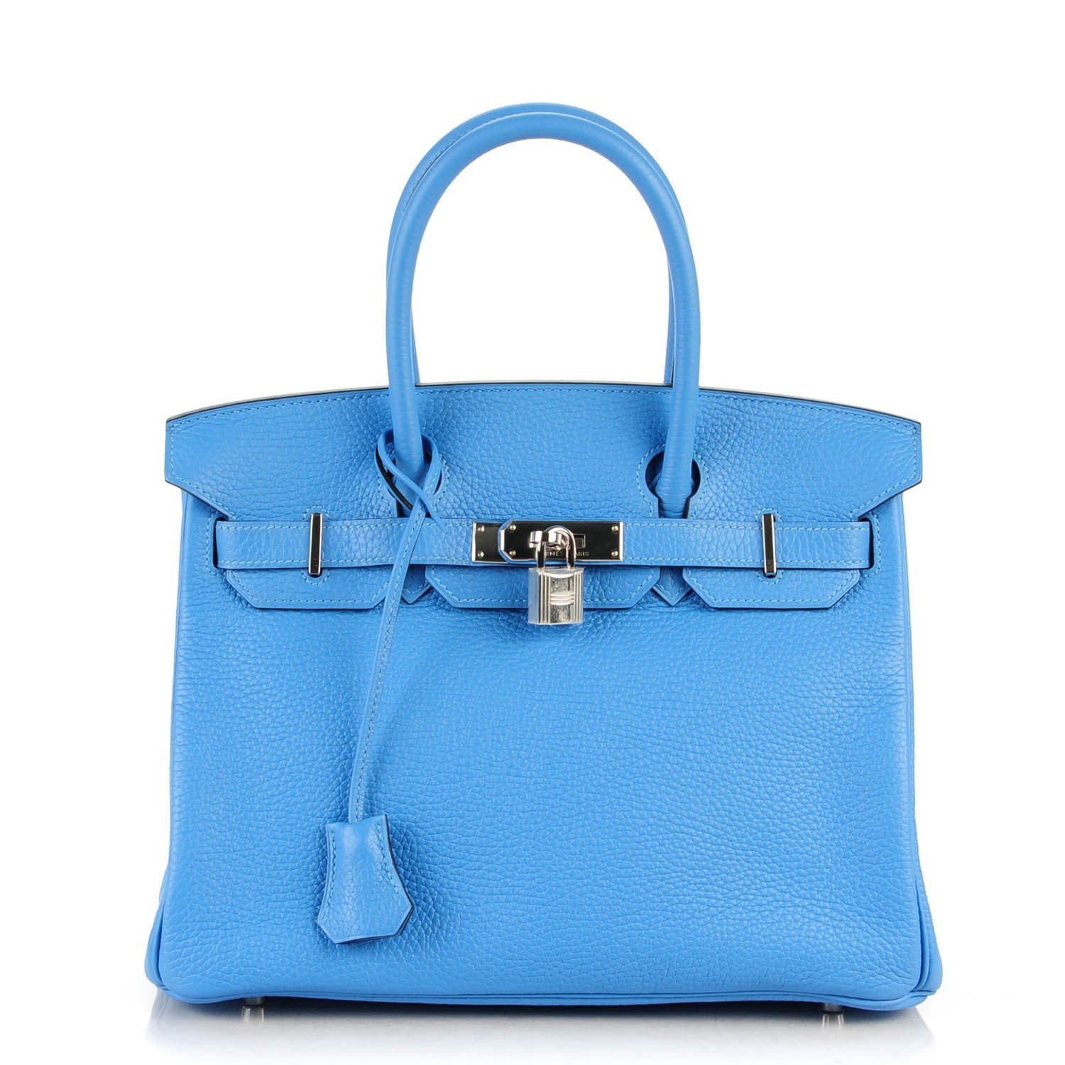 Hermes Taurillon Clemence Birkin 30 Bleu Paradis 1 of 23