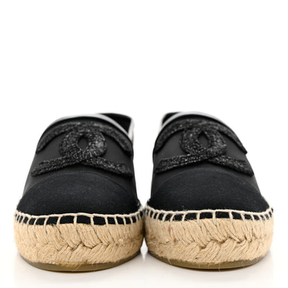 Chanel Mesh Grosgrain CC Espadrilles 35 Black 2 of 10