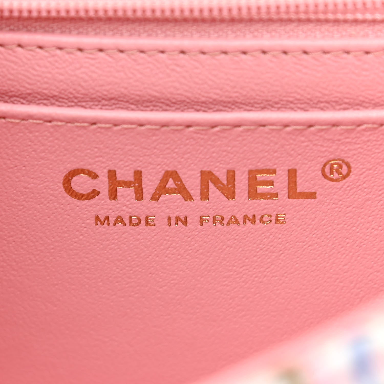 Chanel Tweed Quilted Mini Rectangular Flap Light Blue Pink Gold White 6 of 10