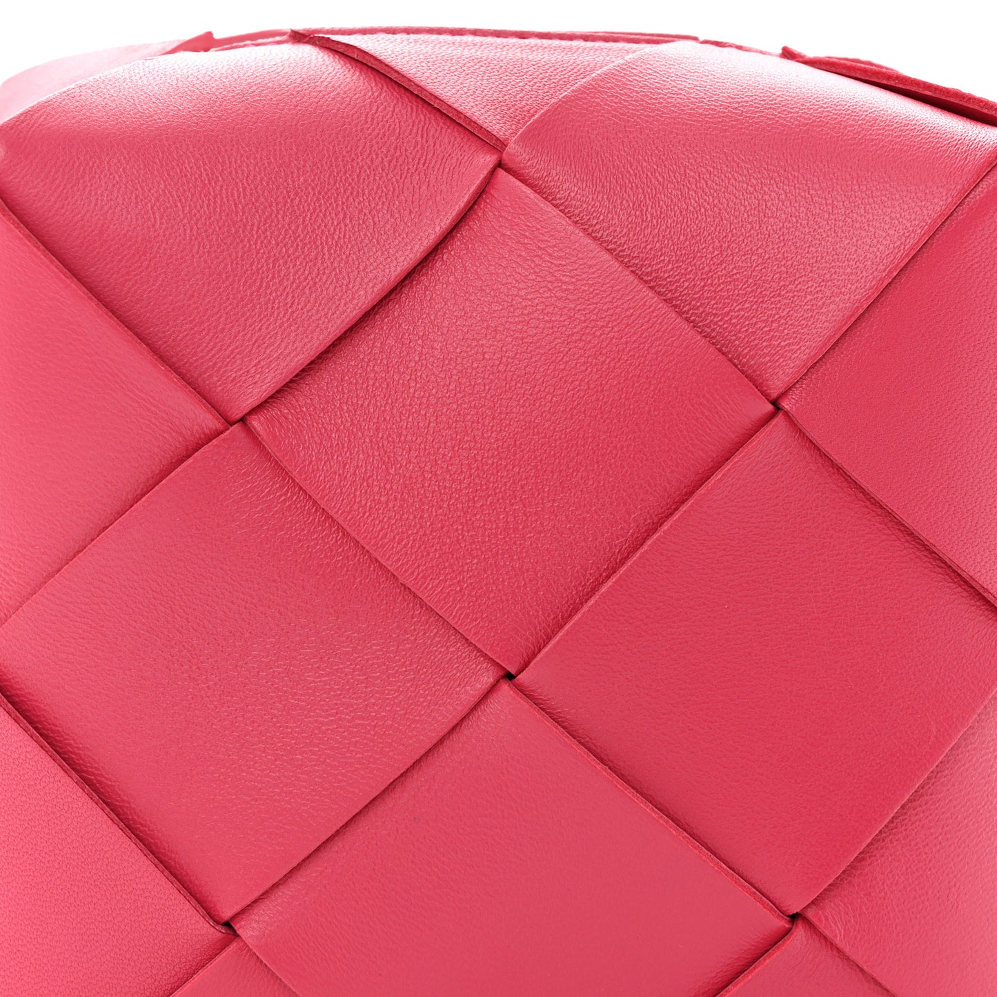 Lambskin Maxi Intrecciato Mini Cassette Camera Bag Cranberry