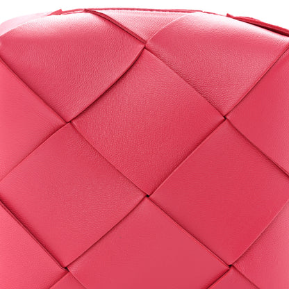 Bottega Veneta Lambskin Maxi Intrecciato Mini Cassette Camera Bag Cranberry 7 of 10