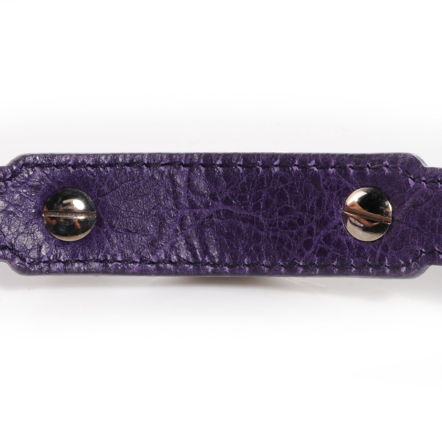 Agneau Arena Giant 12 Silver Hardware Triple Tour Bracelet Small Violet