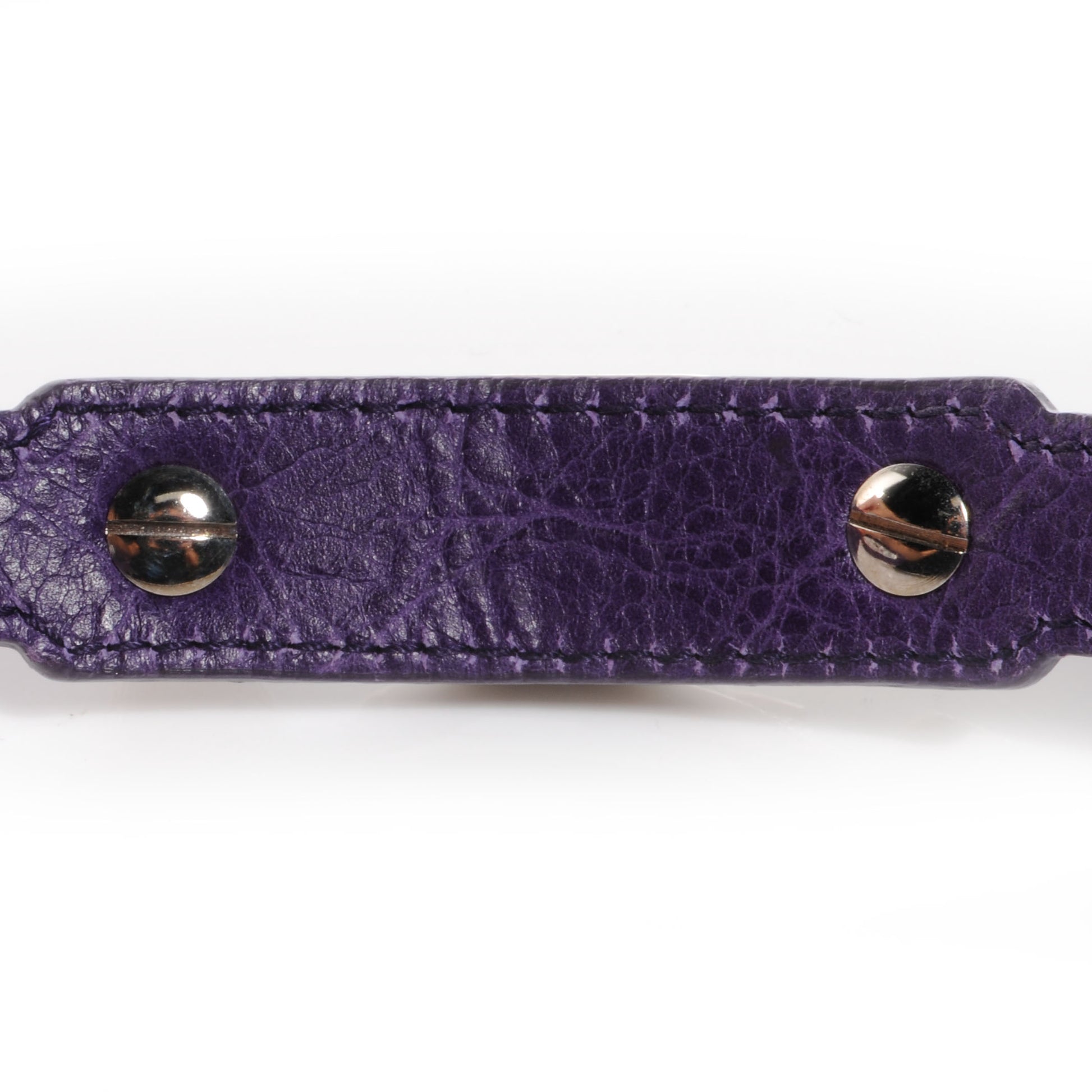Balenciaga Agneau Arena Giant 12 Silver Hardware Triple Tour Bracelet Small Violet 7 of 9